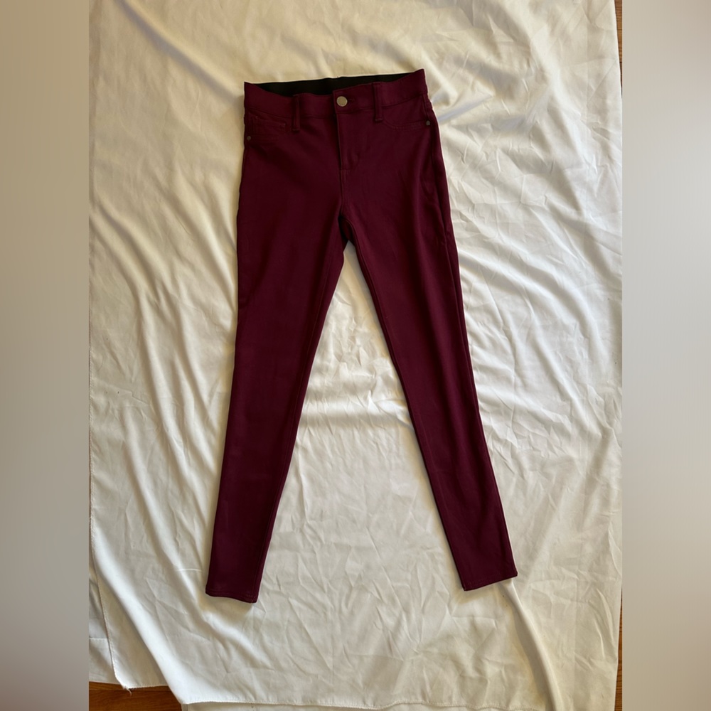 a.n.a. burgundy stretch pants